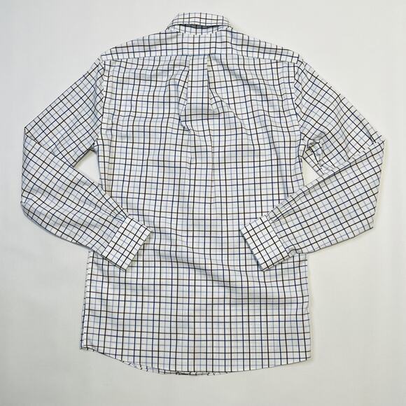 Brooks Brothers Shirt Mens 14.5 Slim Fit Plaid Stretch Non Iron Supima Cotton - Picture 2 of 11